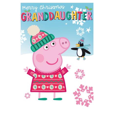 Granddaughter Peppa Pig Christmas Card £2.19